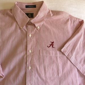 Mens short sleeve seersucker ALABAMA button down